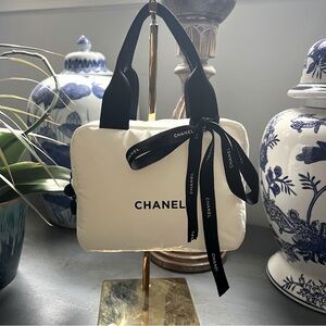 Chanel Puffy White Makeup Case Special Customer Gift New